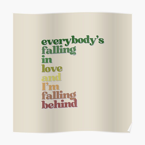 falling behind lyrics by laufey Poster RB0809 product Offical laufey Merch