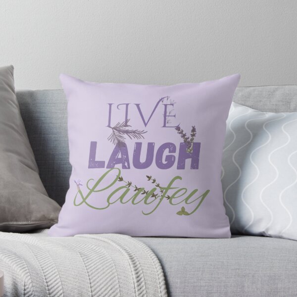 Live Laugh Laufey Lavander Throw Pillow RB0809 product Offical laufey Merch